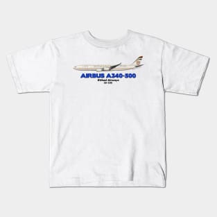 Airbus A340-500 - Etihad Airways Kids T-Shirt